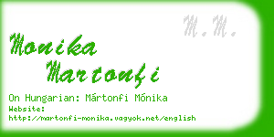 monika martonfi business card