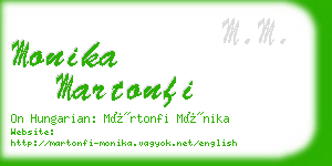 monika martonfi business card